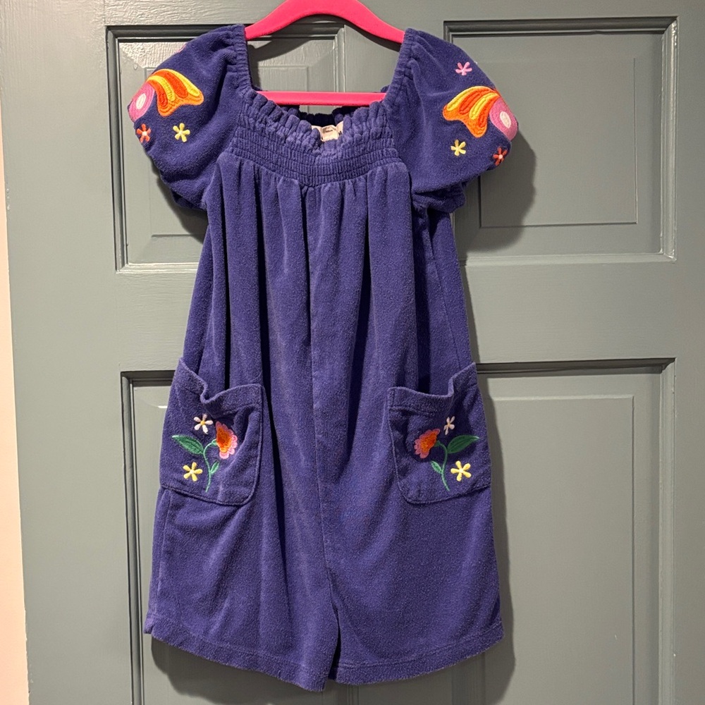 Mini Boden Romper Embroidered Detail Size 6